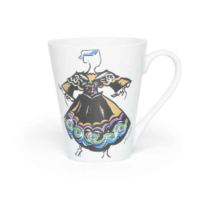 Mug  décoré costume traditionnel de Vannes. D'autres costumes sont disponibles. Ils sont peints dans nos ateliers à Saint Evarzec en Finistère sud.