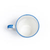 Mug fleuri  personnalisable en porcelaine. Décor à l'épongé fait main à QUImper en Bretagne