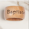 Rond de serviette en bois gravé 