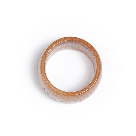 Rond de serviette en bois gravé 