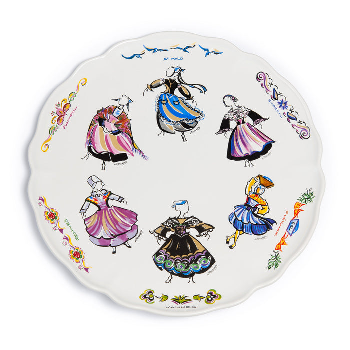 Plat à tarte décor costume méli mélo