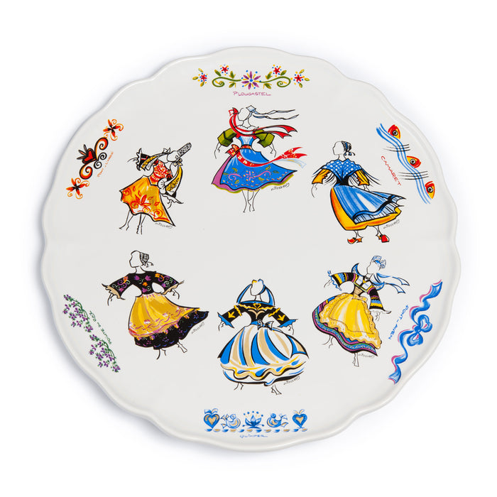 Plat à tarte décor costume méli mélo