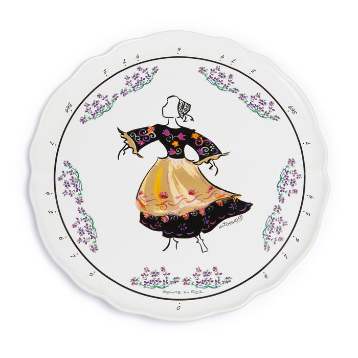 Plat à tarte diviseur décor costume Pointe du raz