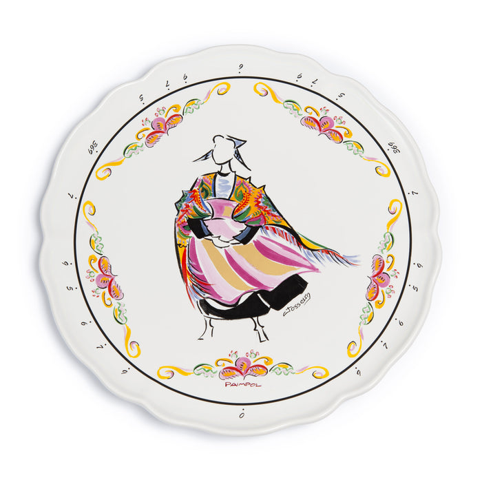 Plat à tarte diviseur décor costume Paimpol