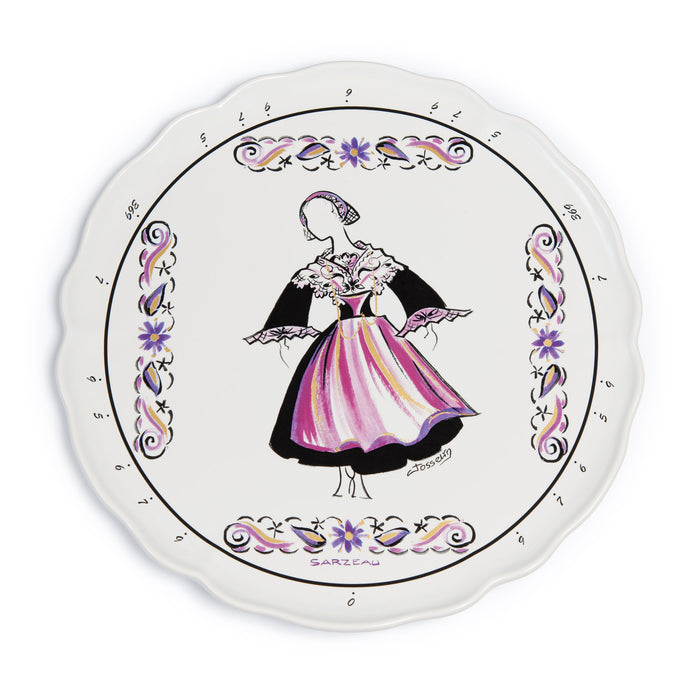 Plat à tarte diviseur décor costume Sarzeau