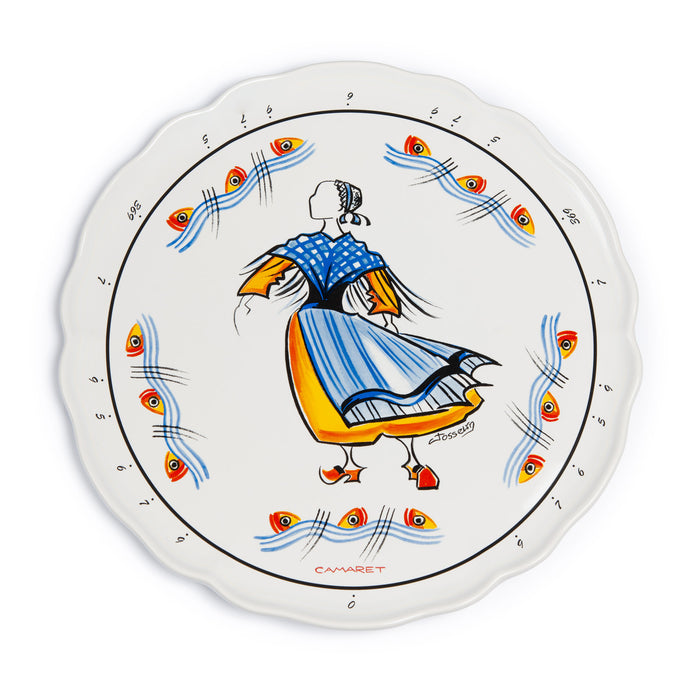 Plat à tarte diviseur décor costume Camaret