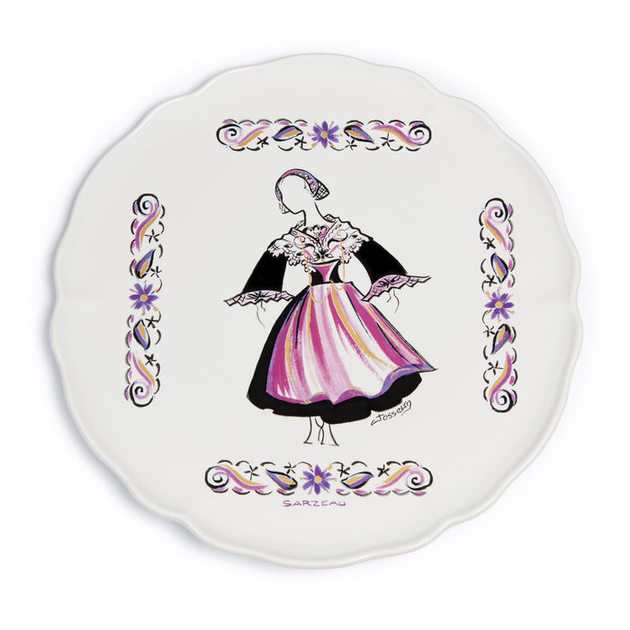 Plat à tarte décor costume Sarzeau