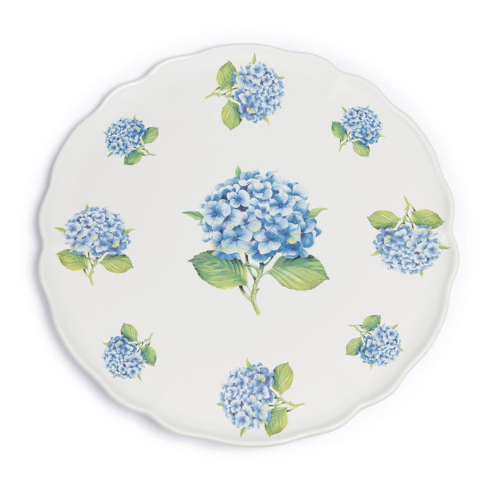 Plat à tarte décor hortensia