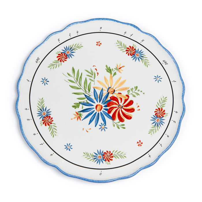 Plat à tarte diviseur décor Jardin fleuri