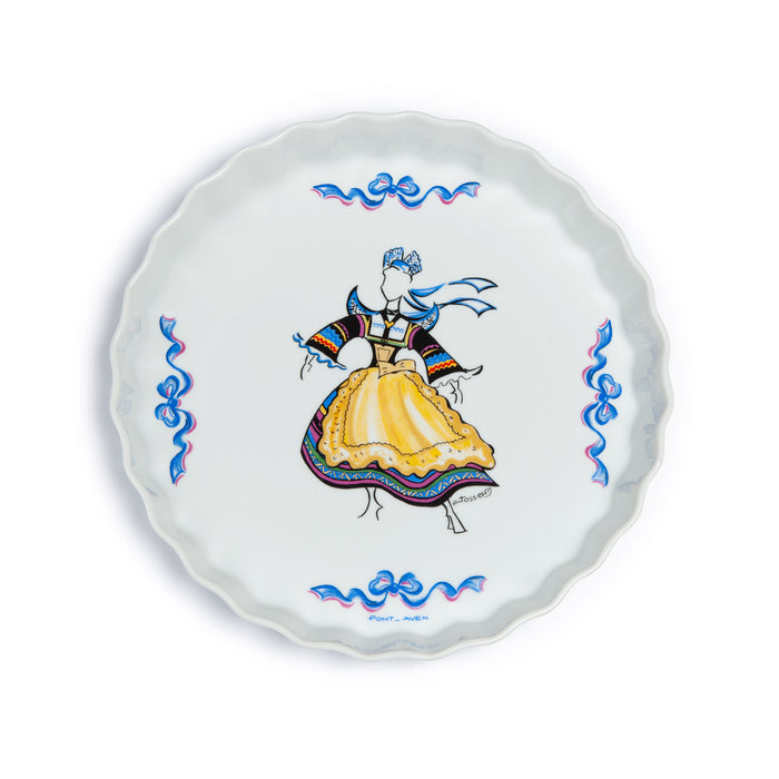 Tourtière décor costume Pont-Aven