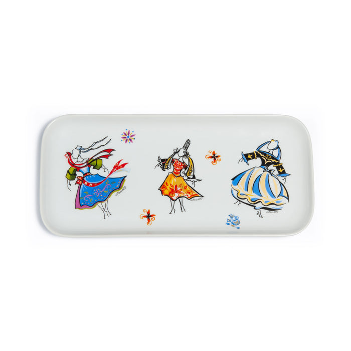 Plat à cake décor costume méli-mélo