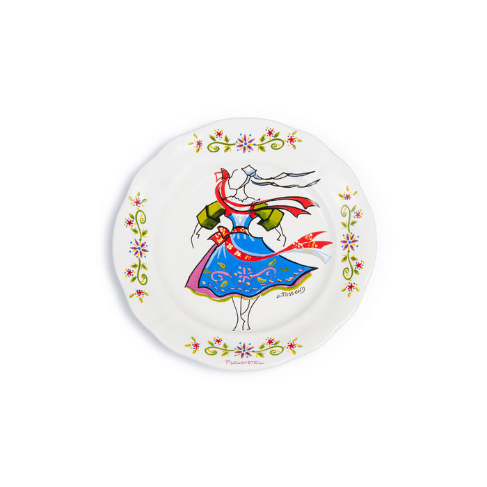 Petite assiette feston dessert décor costume Plougastel