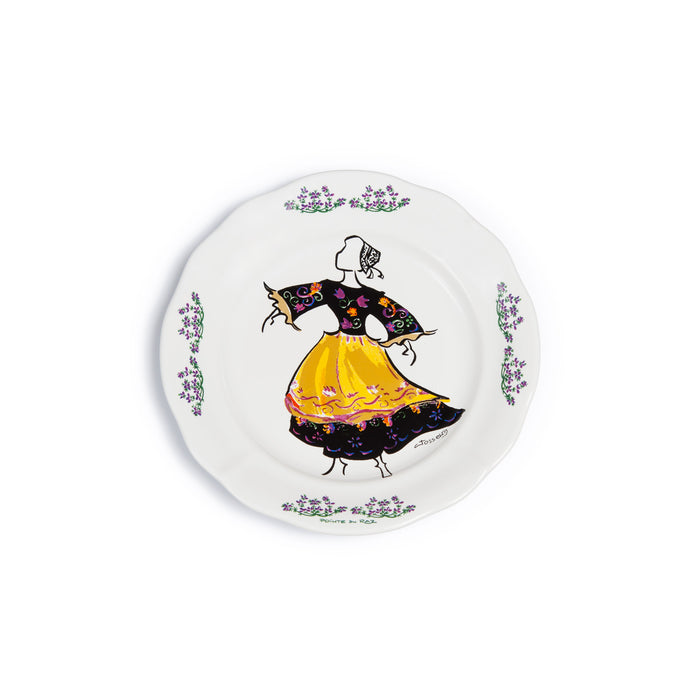 Petite assiette feston dessert décor costume Pointe du raz