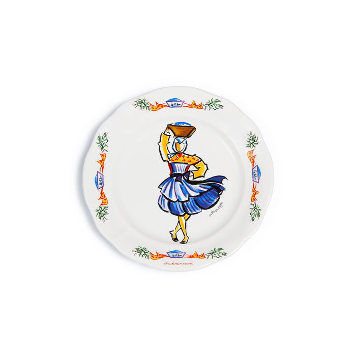 Petite assiette feston dessert décor costume Guérande