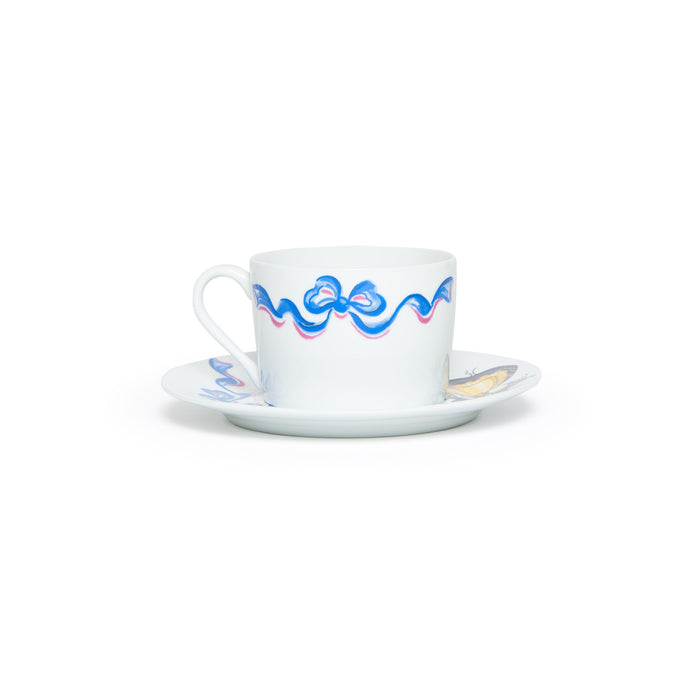 Ensemble tasse déjeuner décor costume Pont Aven